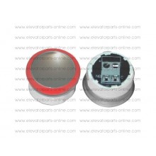 otis button chrome red light ring - FAA25090AE111